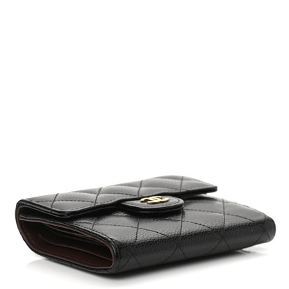 Chanel Caviar Quilted Compact Flap Wallet Black 4 of 9