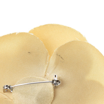 Chanel Crepe Satin Camellia Brooch Pin Beige 4 of 4