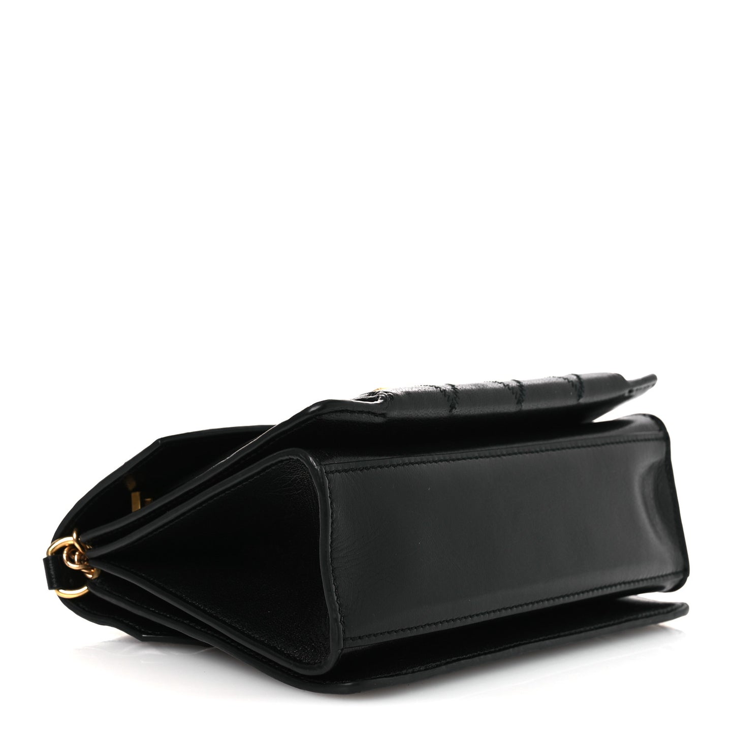 Goatskin Quilted Small GV3 Shoulder Bag Black
