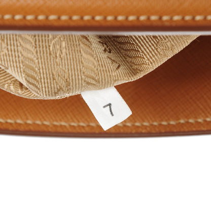 Prada Saffiano Lux Bi-Color Parabole Tote Caramel Mimosa 9 of 11