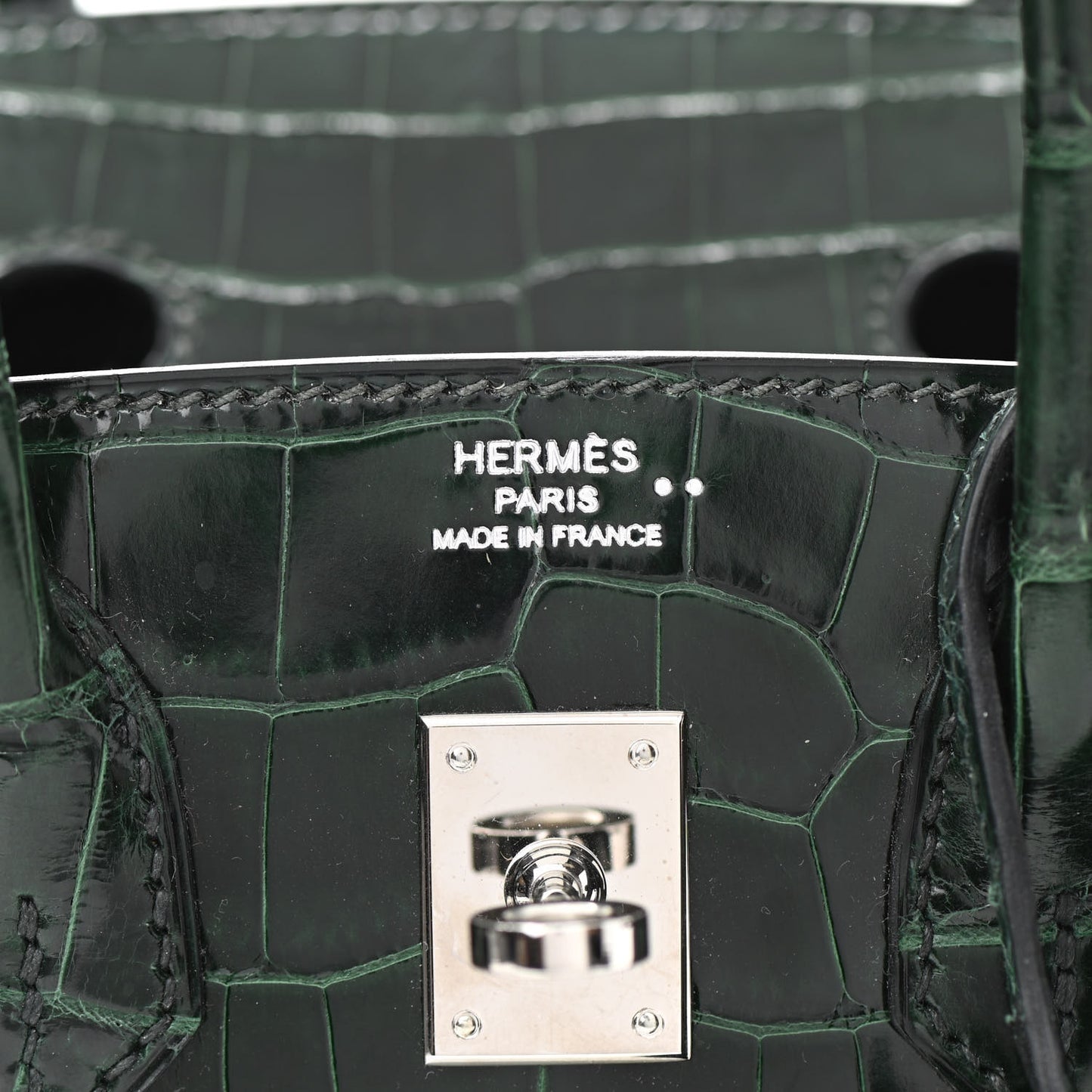 Shiny Niloticus Crocodile Birkin 25 Vert Fonce