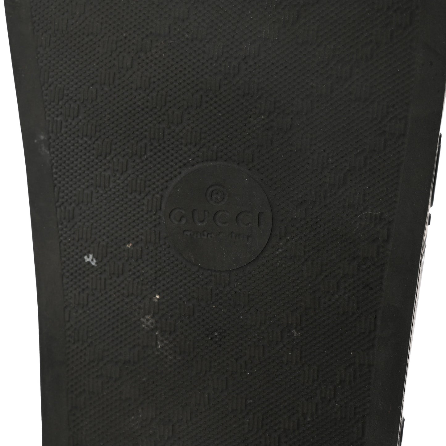 Rubber GG Monogram Perforated Womens Slide Sandals 37 Black