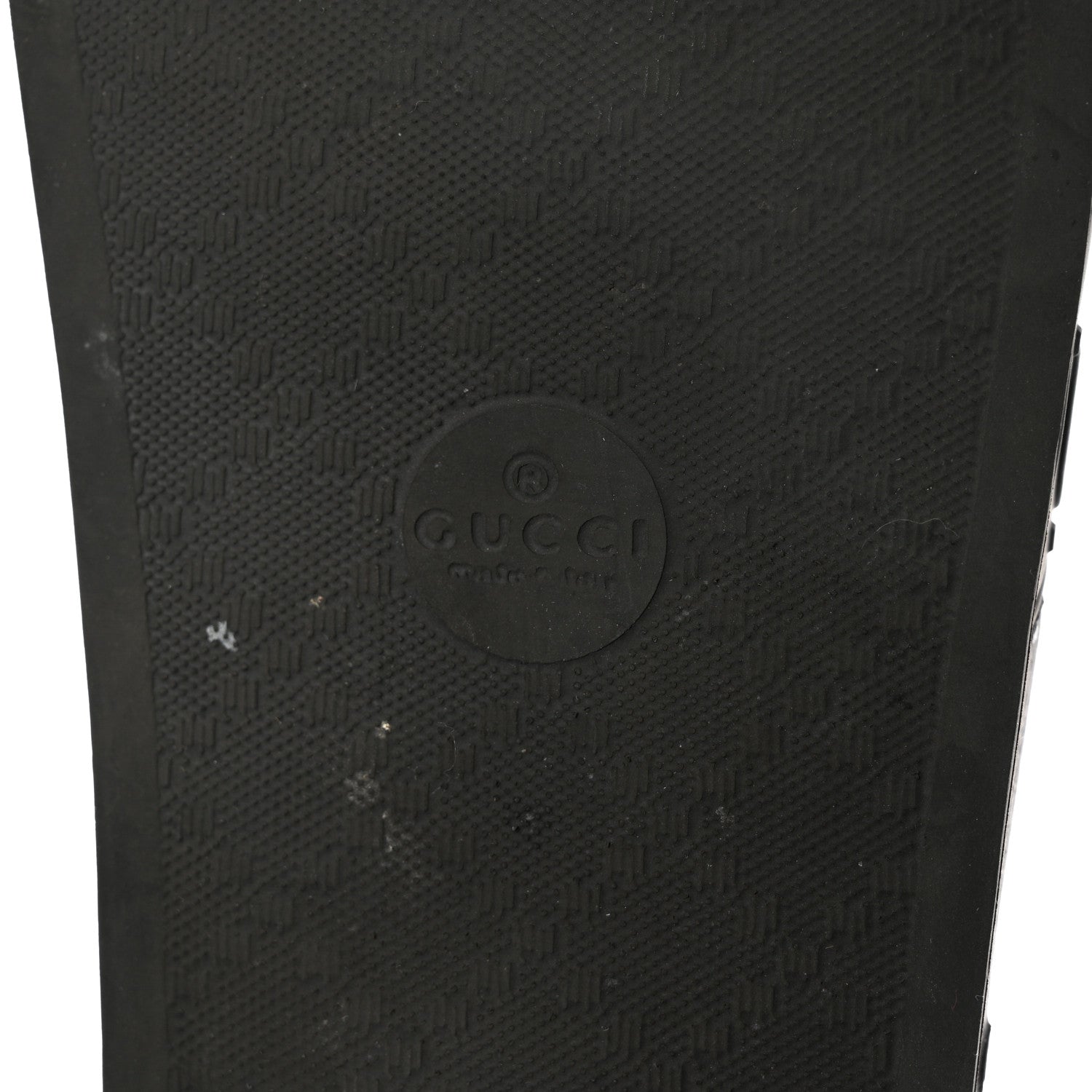 Gucci Rubber GG Monogram Perforated Womens Slide Sandals 37 Black 7 of 9