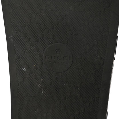 Gucci Rubber GG Monogram Perforated Womens Slide Sandals 37 Black 7 of 9