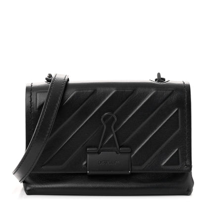 Off-White Calfskin Diag Small Binder Clip Crossbody Black 1 of 11