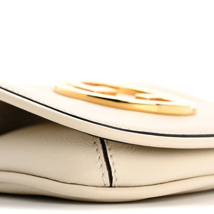 Gucci Roxy Calfskin Blondie Card Case Wallet with Strap Mystic White 9 of 11