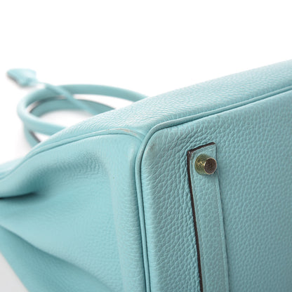 Hermes Togo Birkin 35 Bleu Atoll 34 of 48