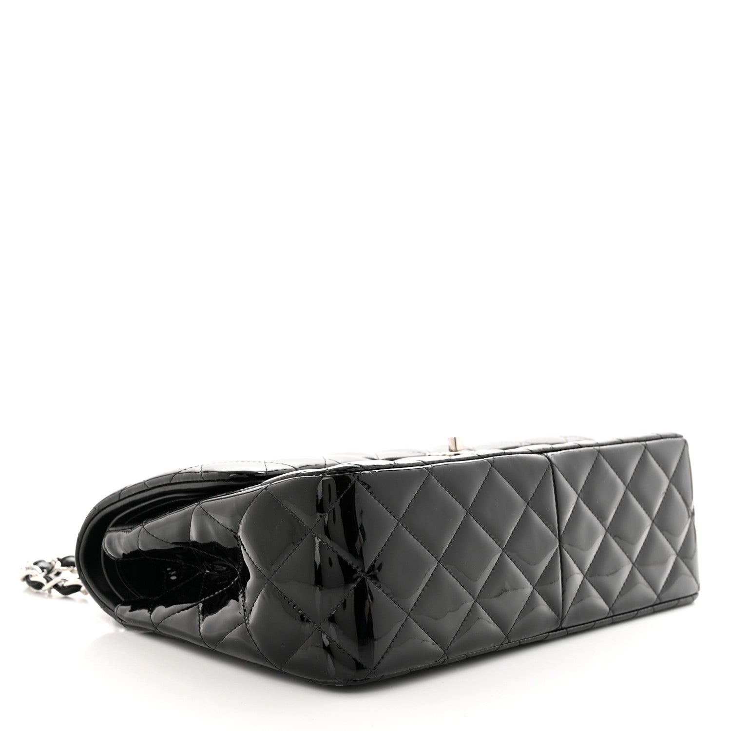 Chanel Patent Quilted Jumbo Double Flap Black 4 of 11