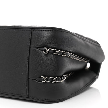 Chanel Calfskin Quilted Medium Frame in Chain Flap Black 9 of 10