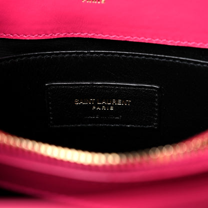 Saint Laurent Calfskin Y Quilted Monogram Small Loulou Chain Satchel Fresh Fuchsia 7 of 10