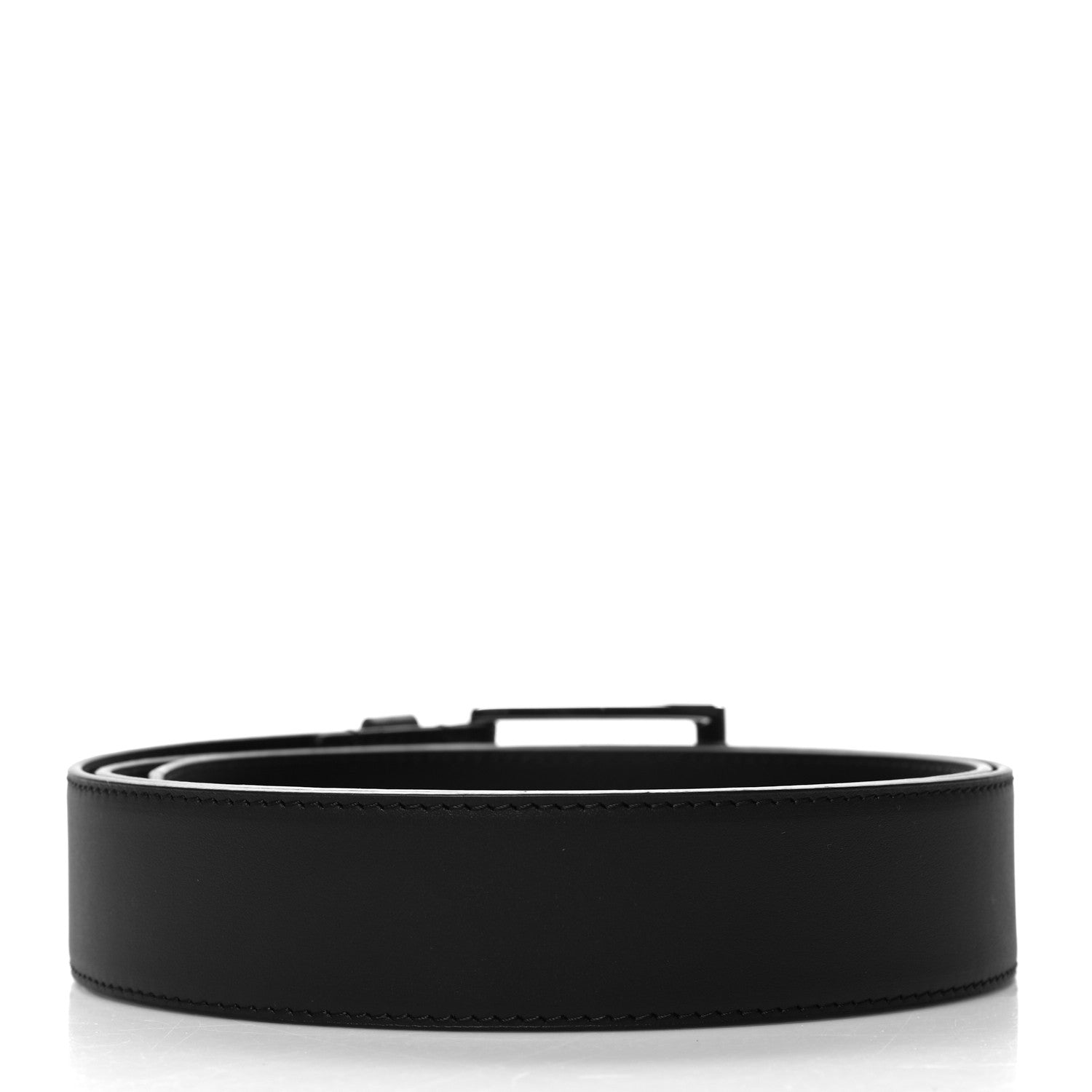 Louis Vuitton Calfskin 35mm Pont Neuf Belt 100 40 Black 2 of 5
