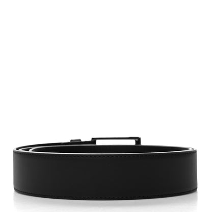 Louis Vuitton Calfskin 35mm Pont Neuf Belt 100 40 Black 2 of 5
