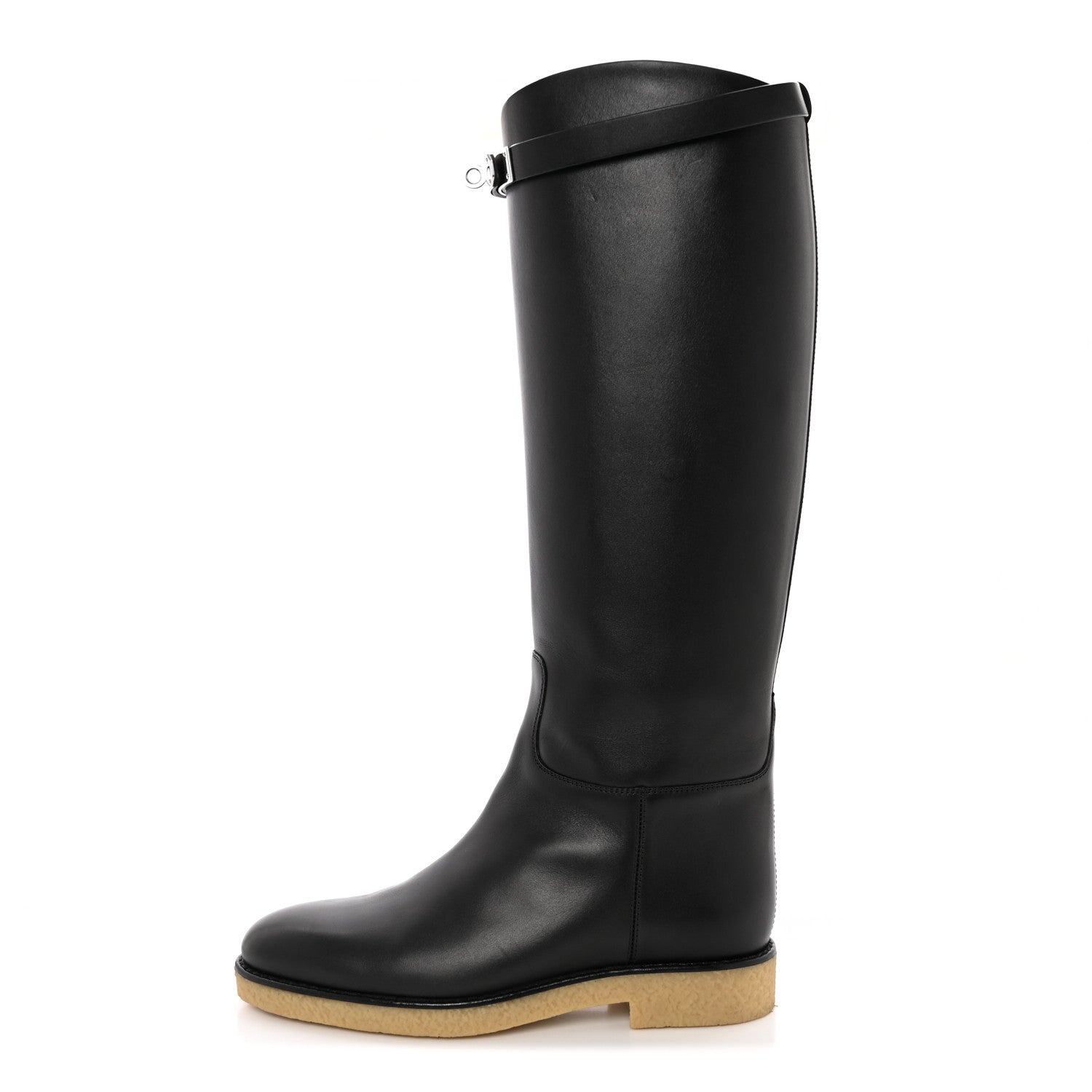 Hermes Calfskin Faustine Boots 37 Black 1 of 12