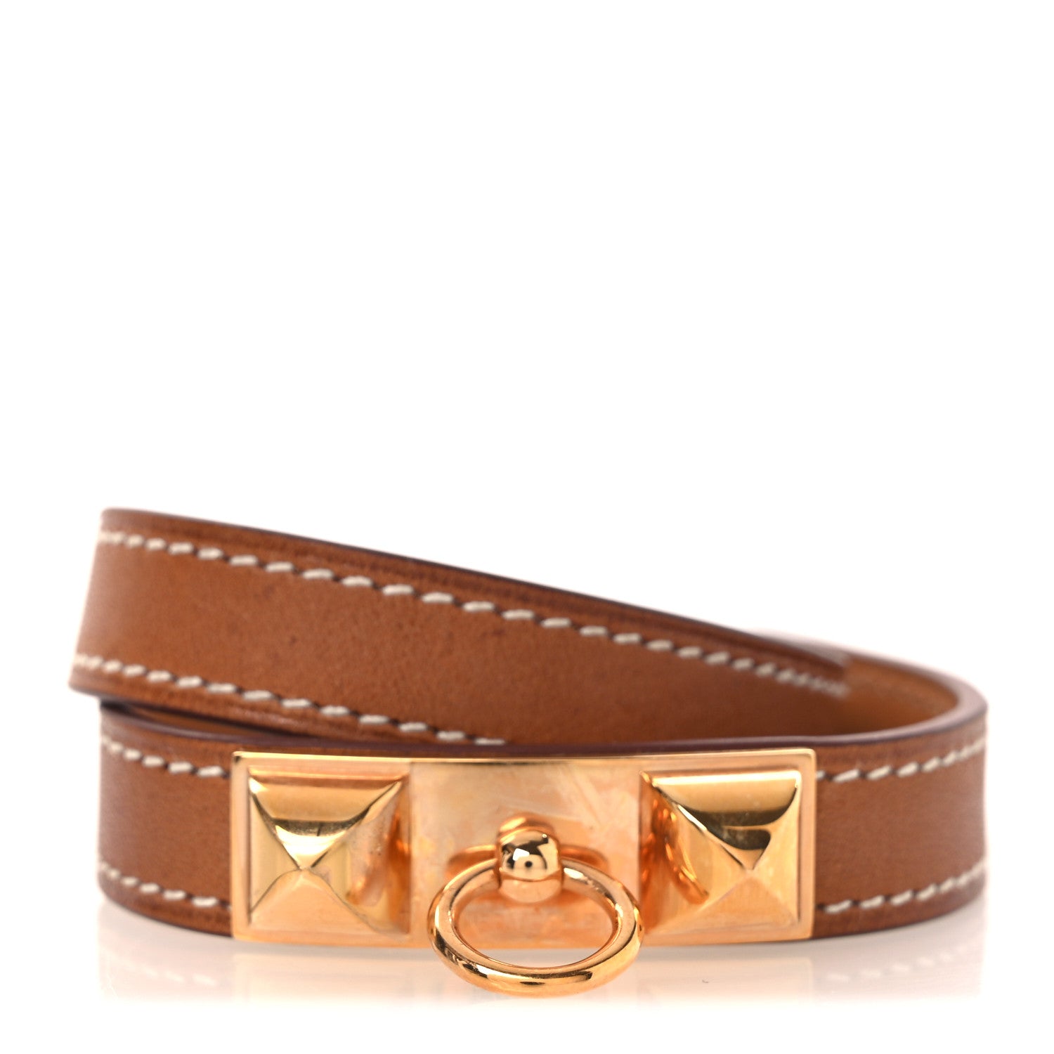 Hermes Swift Rivale Double Tour Bracelet S Gold 1 of 7