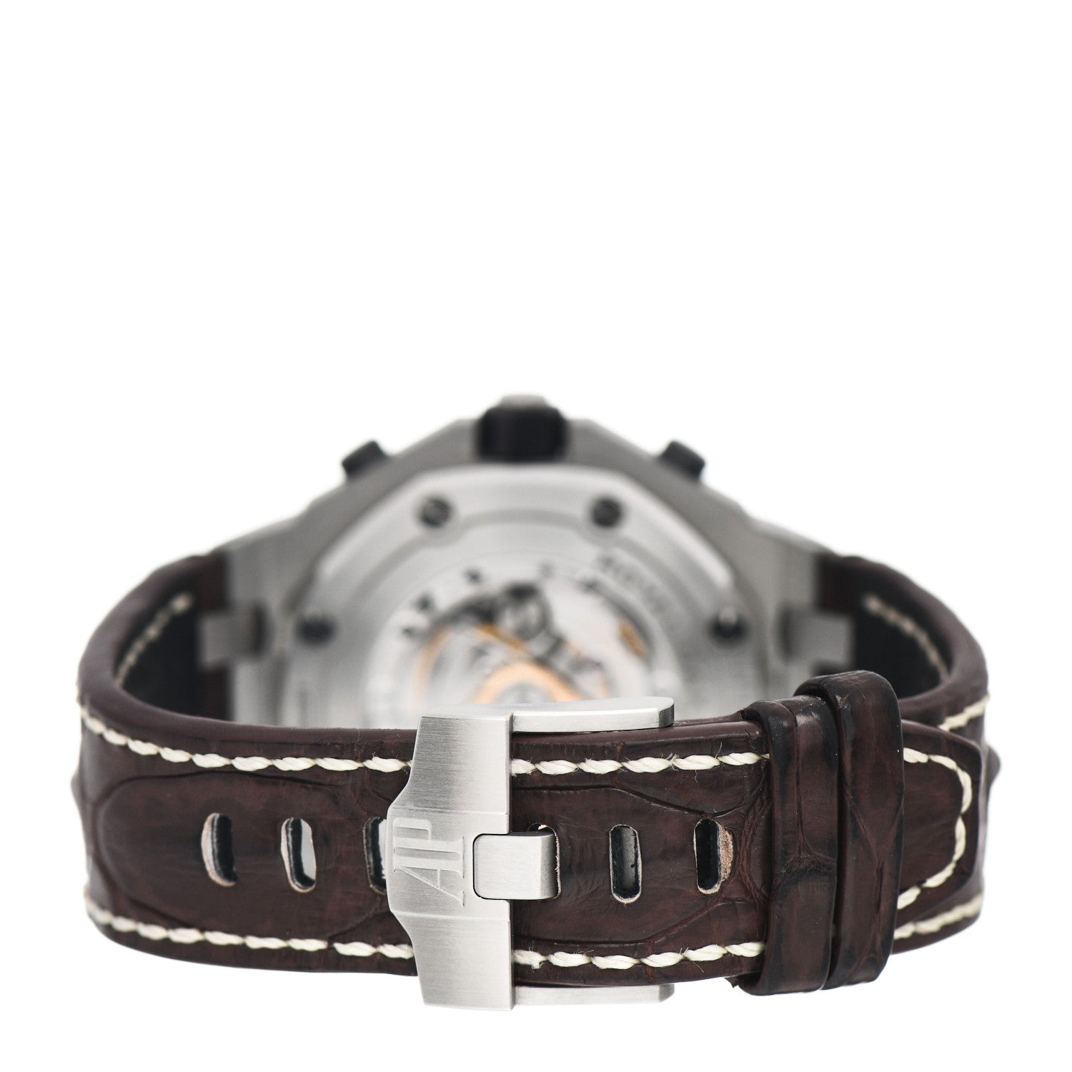 Audemars Piguet Stainless Steel Alligator 42mm Royal Oak Offshore Chronograph Automatic Watch Ivory 26470ST.OO.A801CR.01 3 of 4