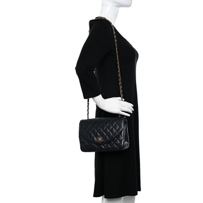 Chanel Lambskin Quilted Round Flap Navy 2 of 12