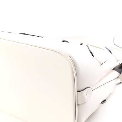 Prada Vitello Intreccio Tress Handbag White Black 8 of 10
