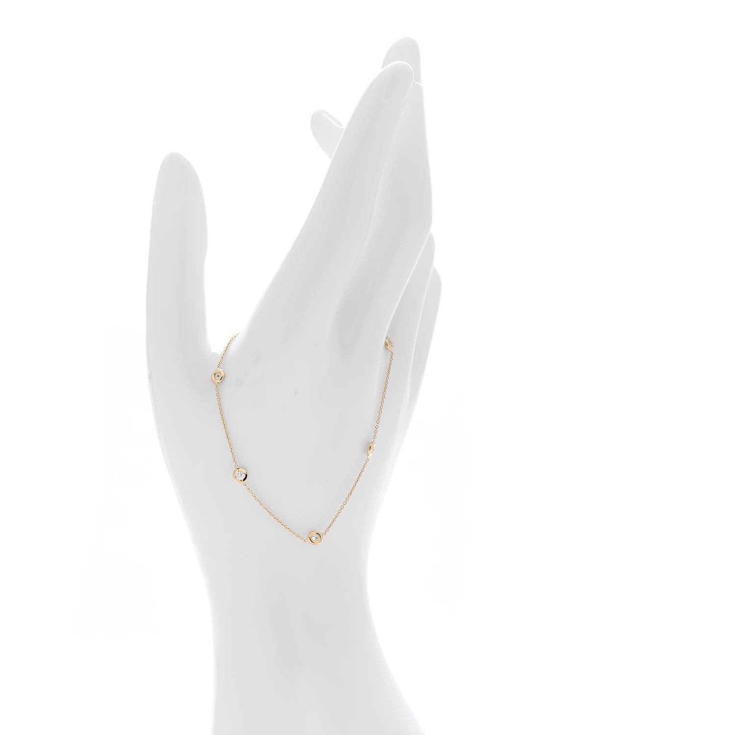 Roberto Coin 18K Yellow Gold Diamond By the Inch Five Station Bracelet 2 of 5
