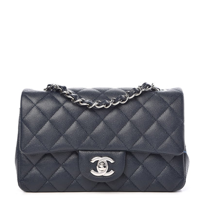 Chanel Caviar Quilted Mini Rectangular Flap Navy 1 of 11