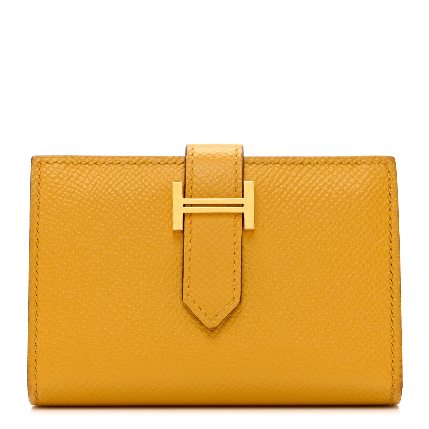 Epsom Bearn Card Holder Wallet Jaune Ambre