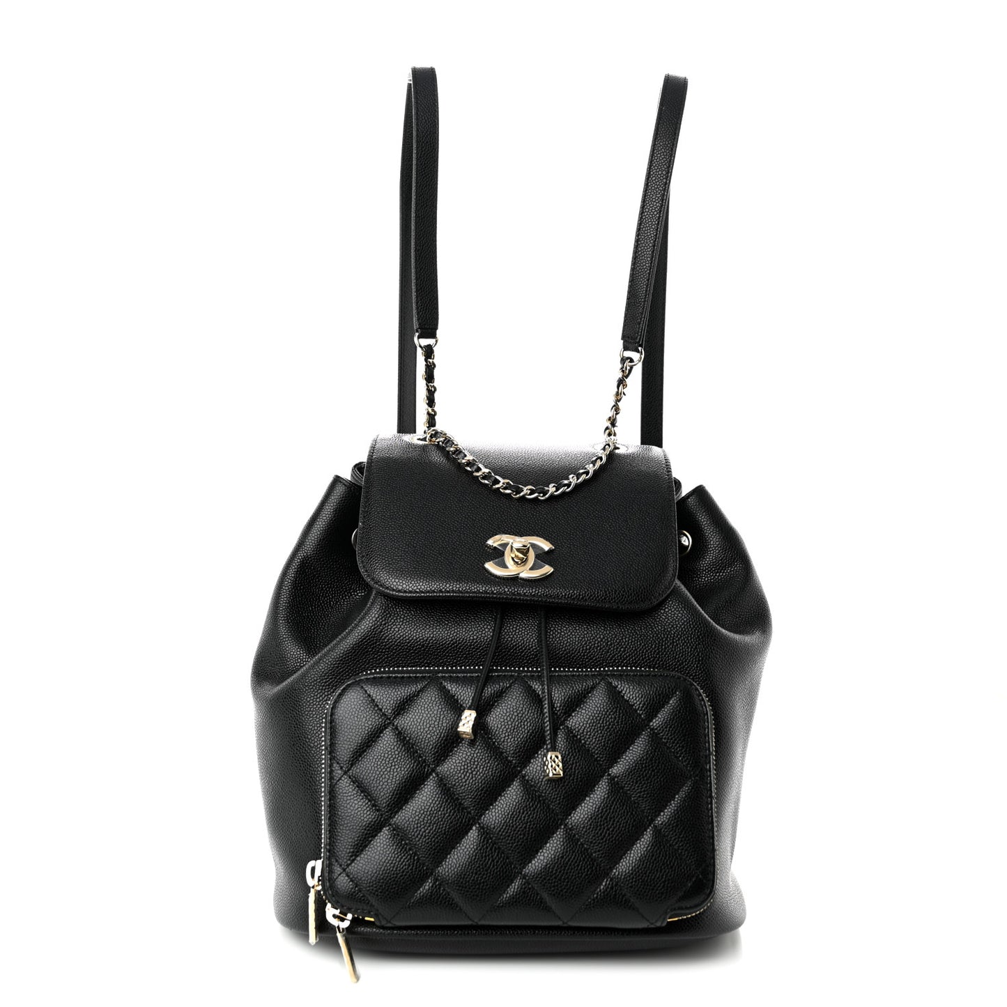 Caviar Quilted Business Affinity Backpack Black