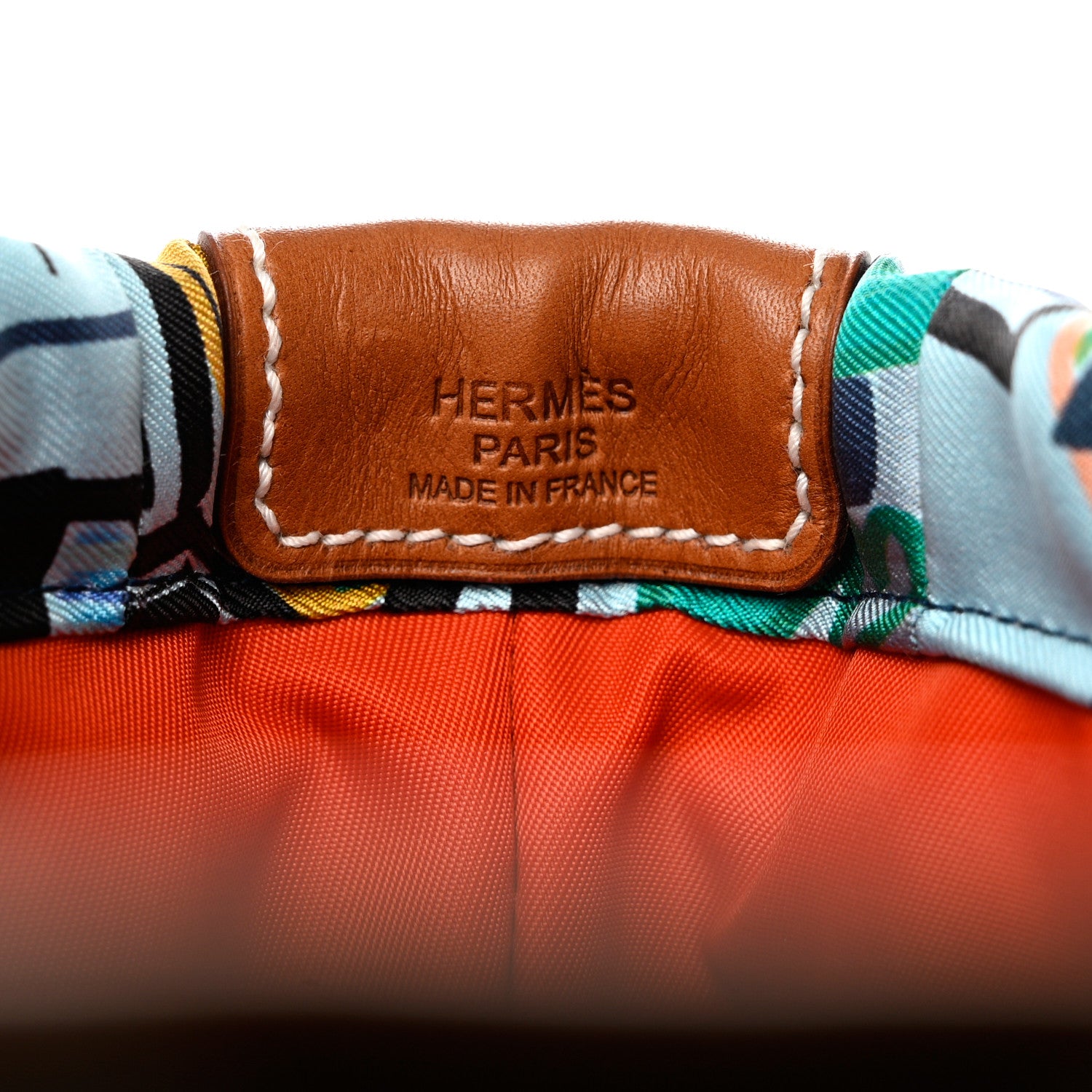 Hermes Silk Musardine Barenia Fourbi 20 PM Bag Insert Gold 6 of 7