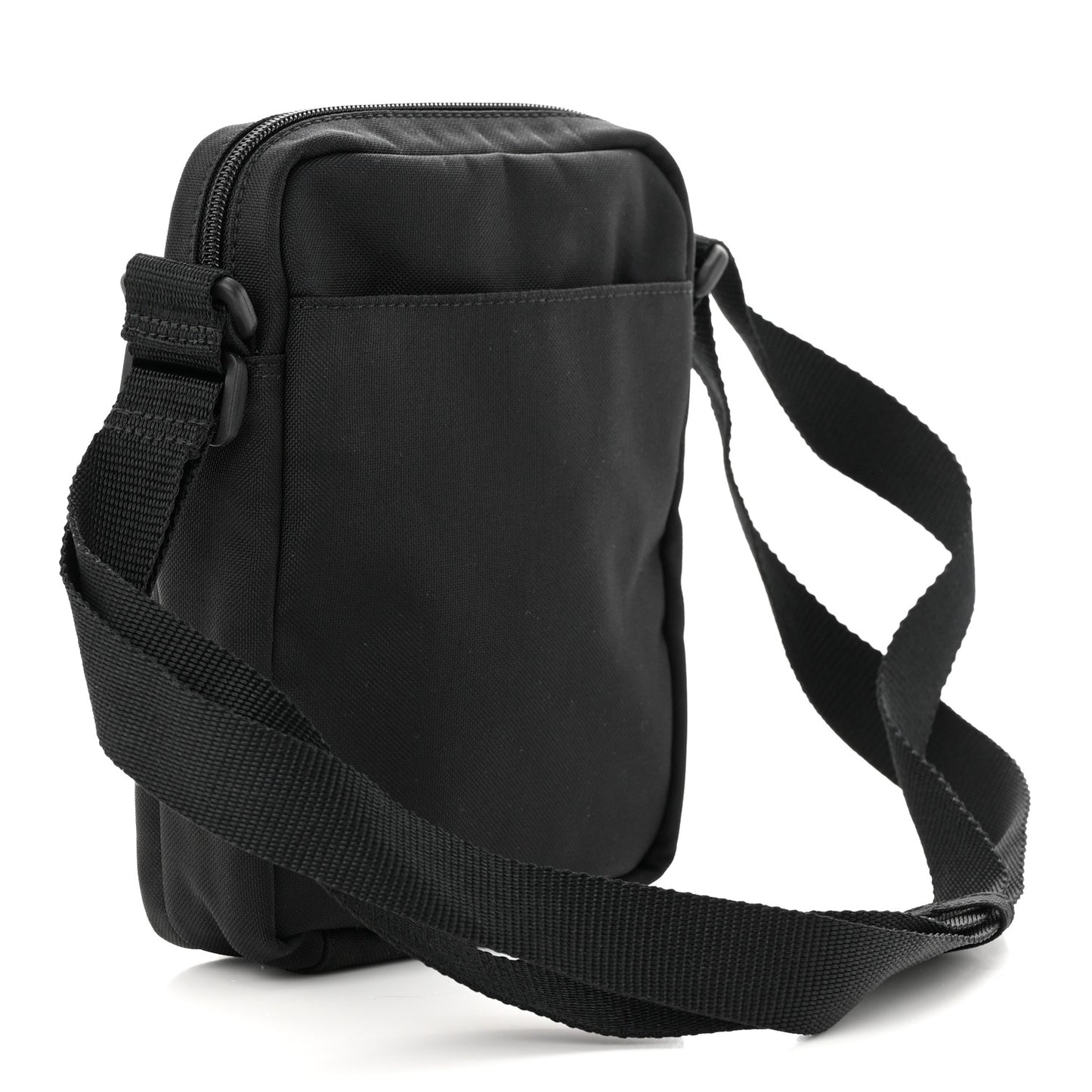 Recycled Nylon Small Sport Messenger Bag Black White