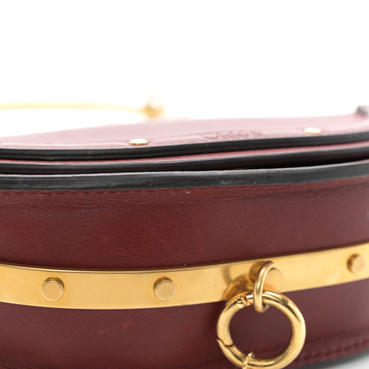 Calfskin Small Nile Bracelet Minaudiere Bag Plum Purple