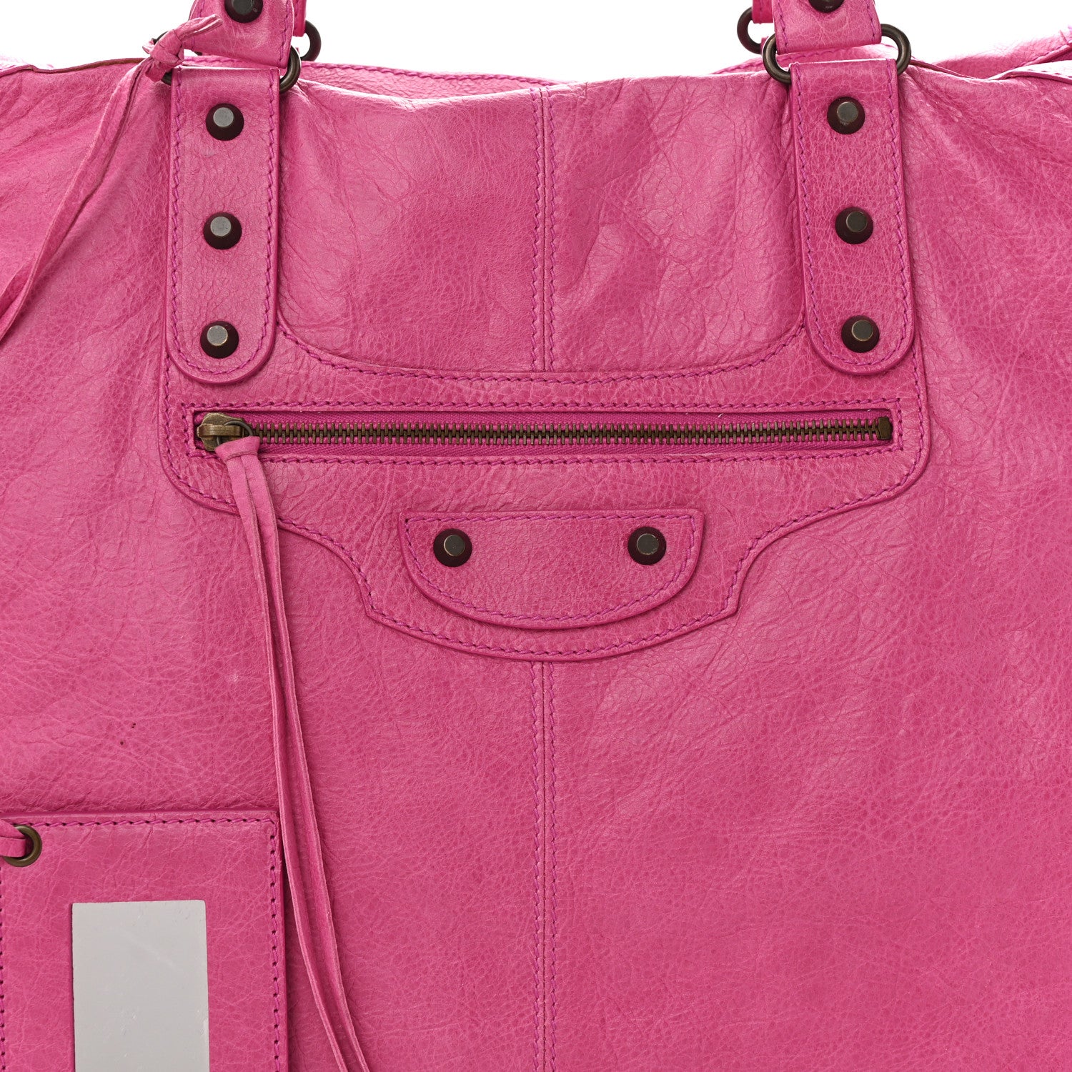 Balenciaga Agneau Classic Hardware Weekender Cyclamen Fucsia 8 of 12