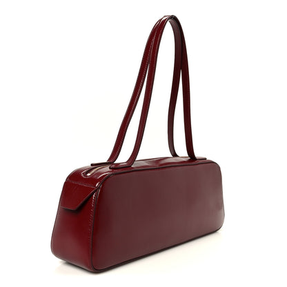 Khaite Crackle Patent Simona Shoulder Bag Oxblood 3 of 9
