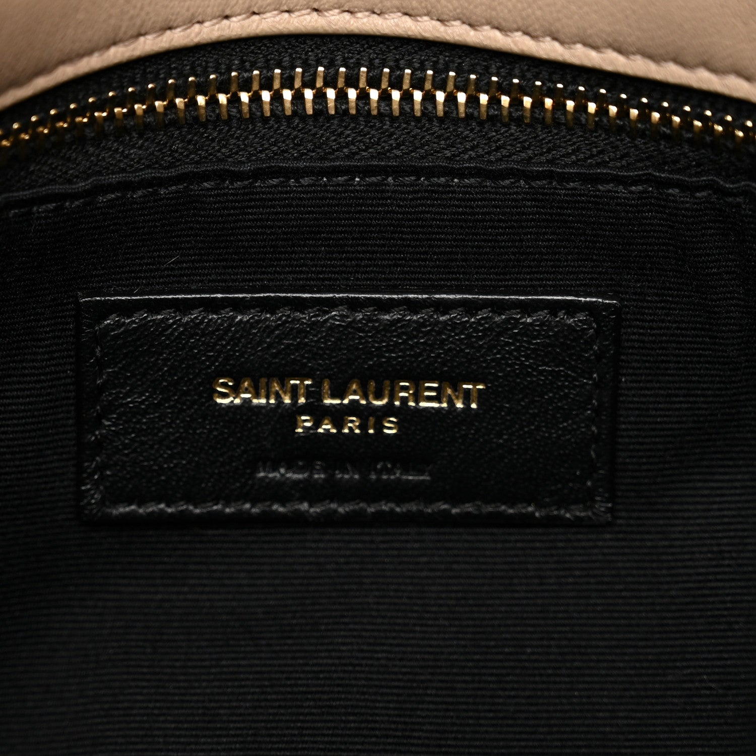Saint Laurent Lambskin Quilted Medium Loulou Puffer Monogram Chain Satchel Dark Beige 7 of 10