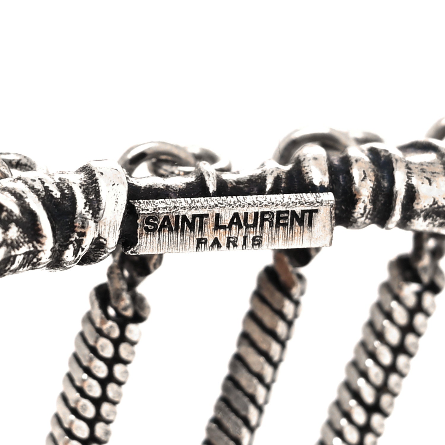 Saint Laurent Metal Chain Single Earring Silver 3 of 3