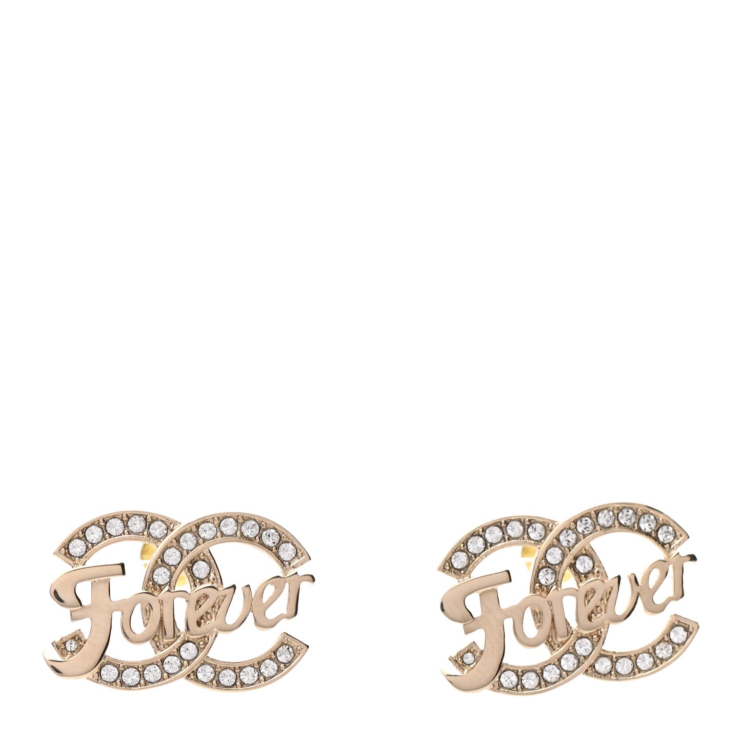 Crystal CC Forever Earrings Gold