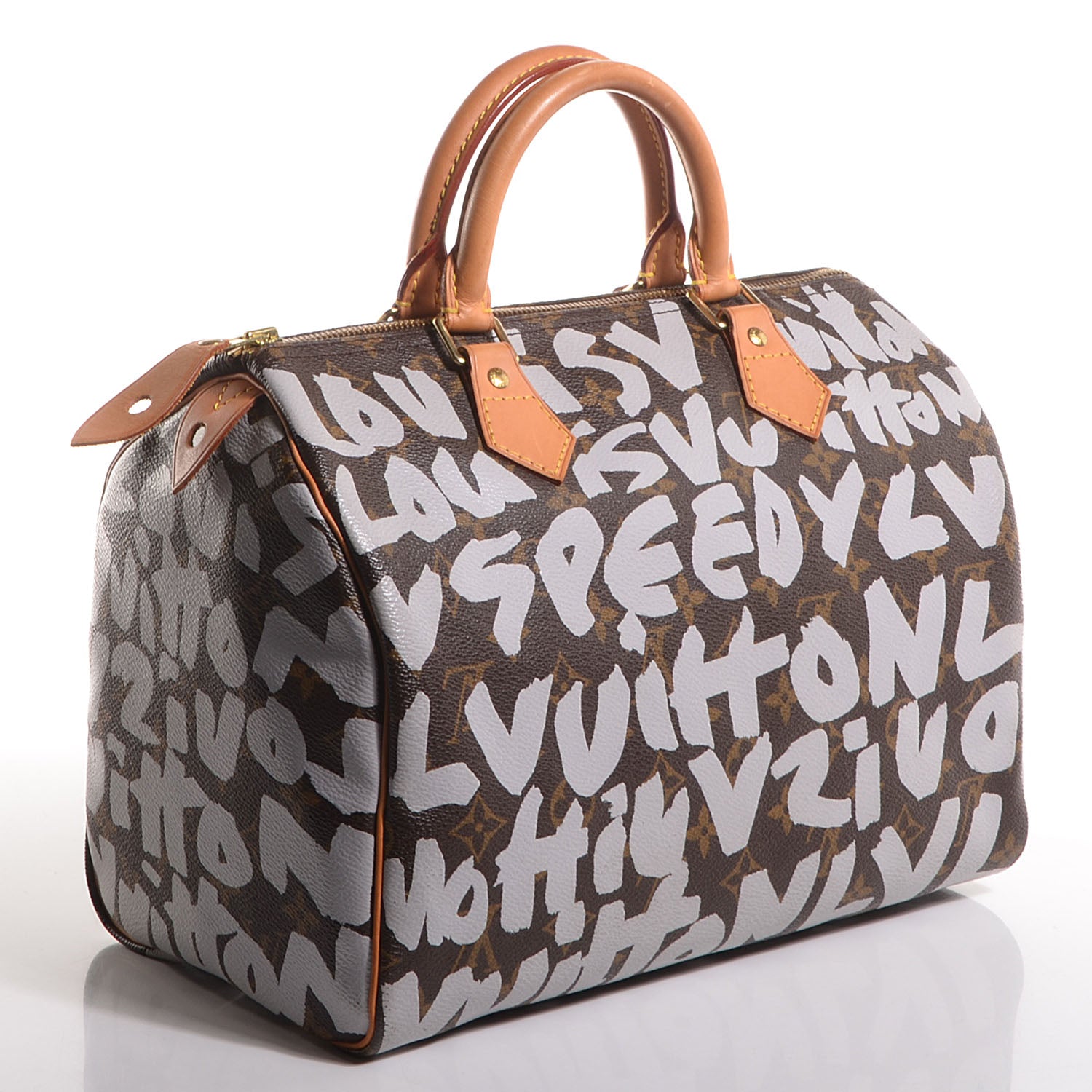 Louis Vuitton Monogram Graffiti Speedy 30 Silver 3 of 7