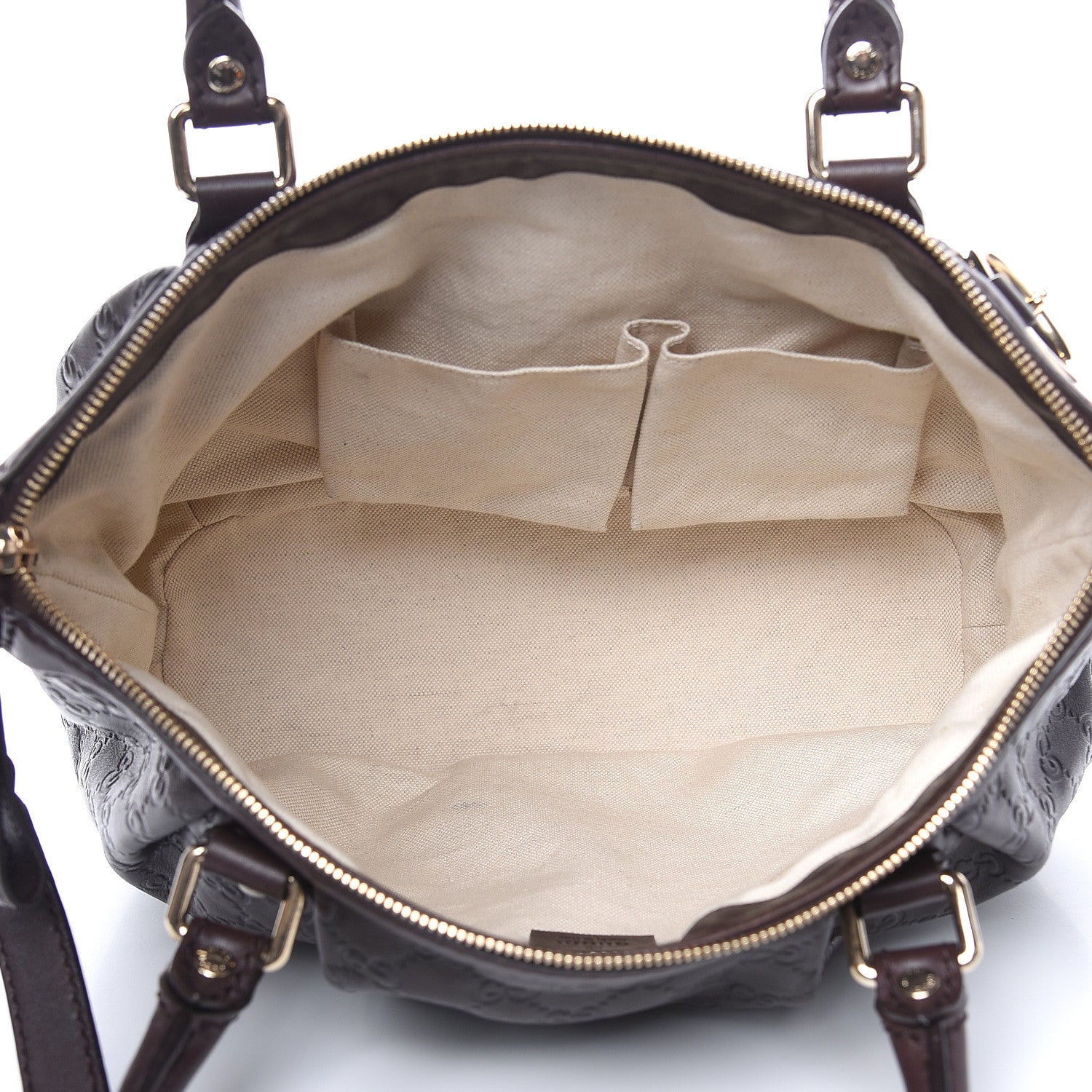 Gucci Guccissima Medium Sukey Top Handle Bag Dark Brown 5 of 12