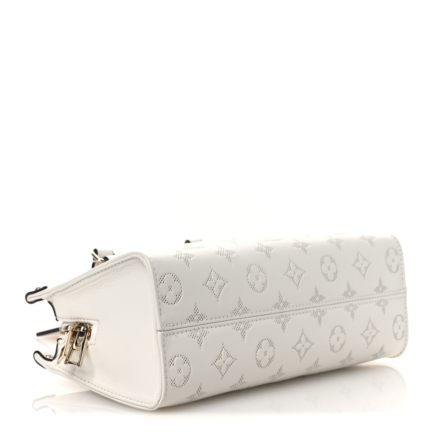 Louis Vuitton Calfskin Embossed Monogram OnTheGo East West White 4 of 10