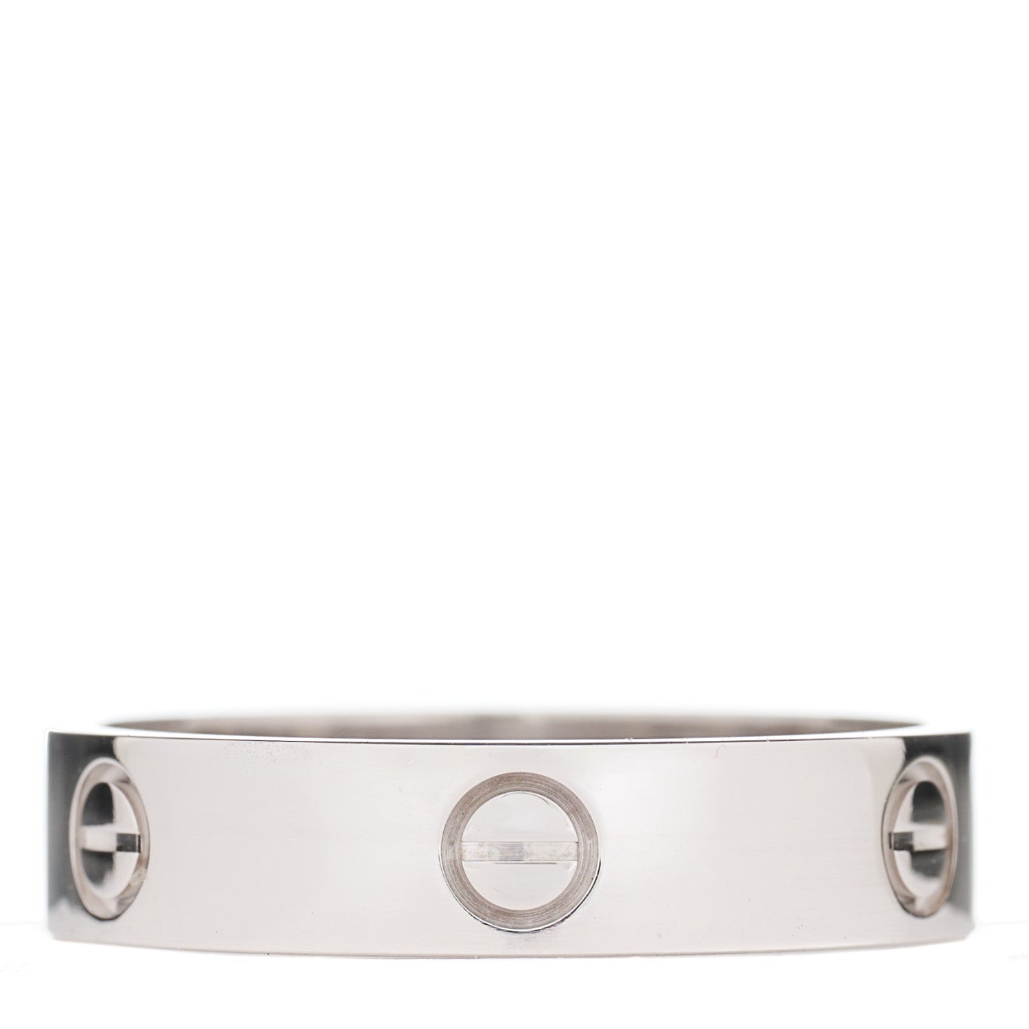Cartier 18K White Gold 5.5mm LOVE Ring 68 12.25 1 of 3