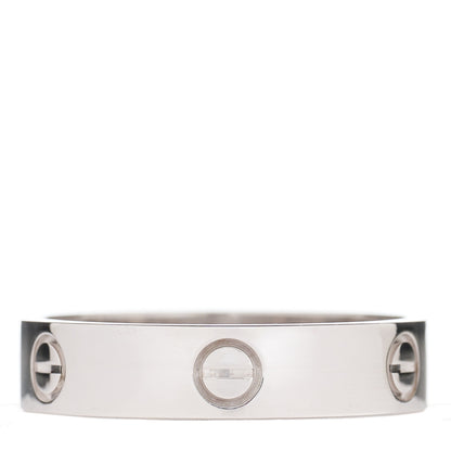 Cartier 18K White Gold 5.5mm LOVE Ring 68 12.25 1 of 3