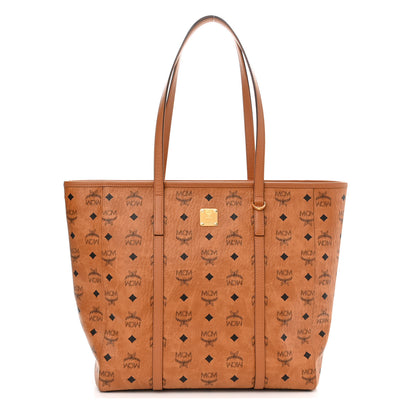 MCM Visetos Toni Shopper Tote Cognac 1 of 10