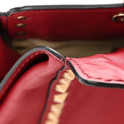 Valentino Garavani Vitello Medium Rockstud Tote Rosso Valentino 14 of 20