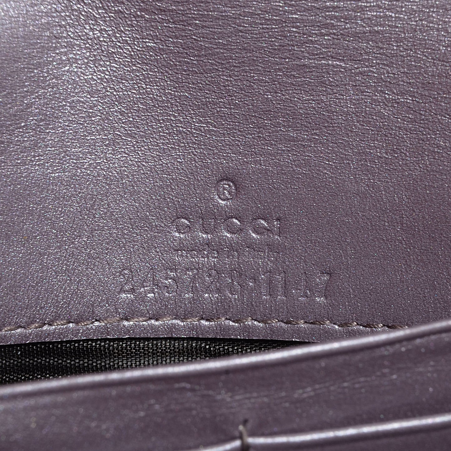 Metallic Soft Guccissima Lovely Heart Continental Wallet Senanque