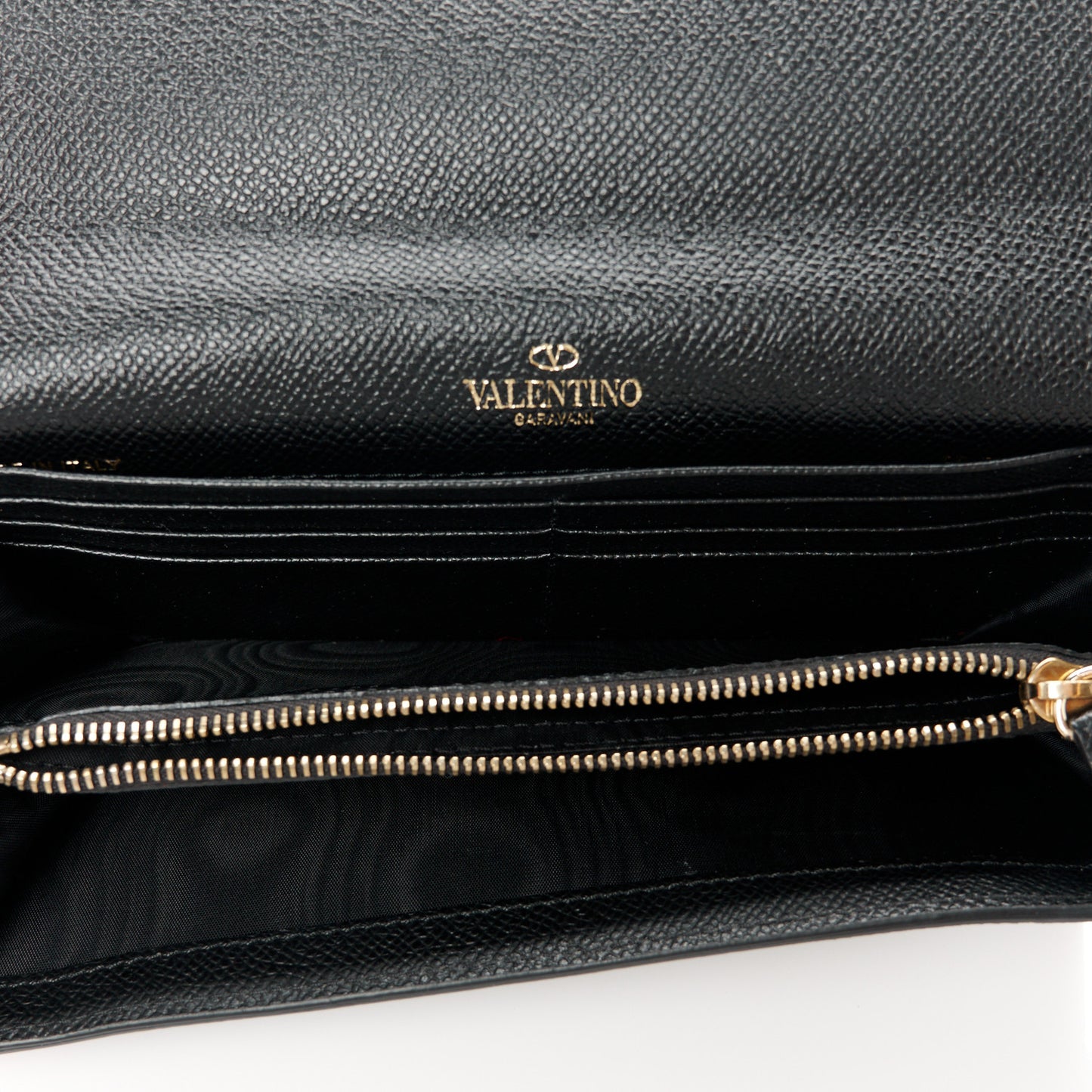 Calfskin Continental Flap Wallet Black