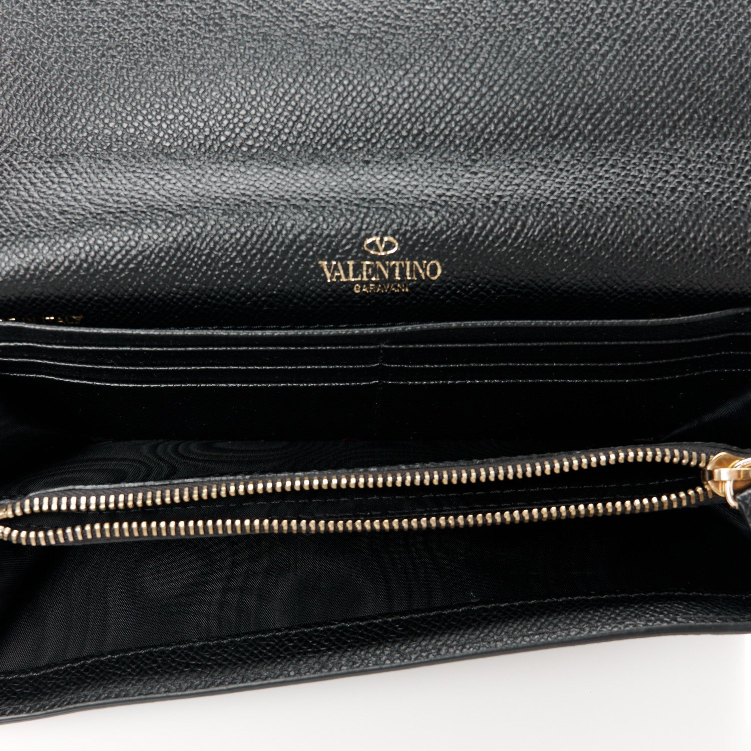 Valentino Garavani Calfskin Continental Flap Wallet Black 5 of 9