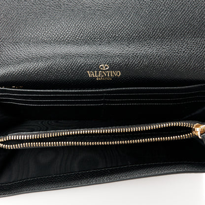 Valentino Garavani Calfskin Continental Flap Wallet Black 5 of 9