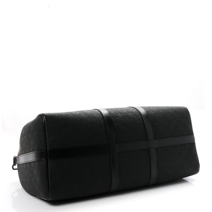 Louis Vuitton Taurillon Monogram Keepall Bandouliere 50 Black 3 of 9