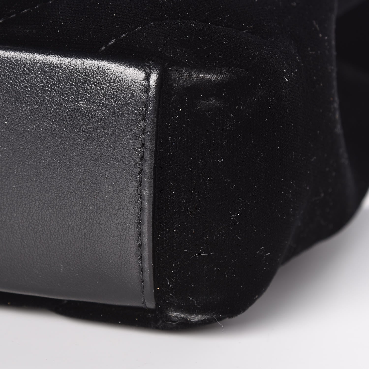 Saint Laurent Velvet Matelasse Chevron Medium College Monogram Bag Black 11 of 16