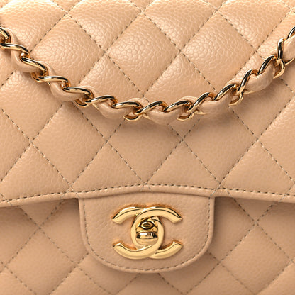 Chanel Caviar Quilted Small Double Flap Beige 8 of 12