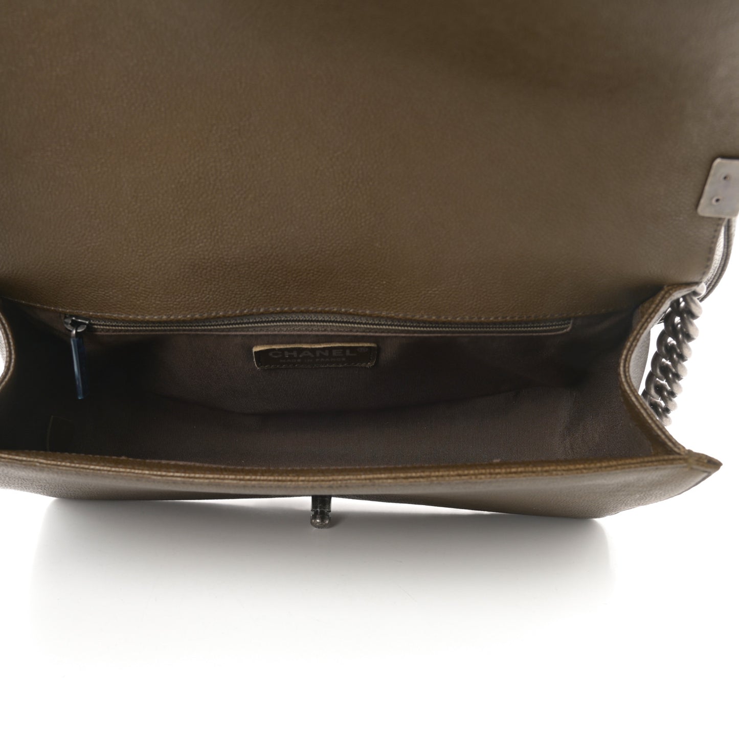 Caviar Quilted New Medium Boy Flap Khaki