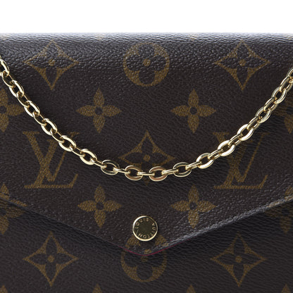 Louis Vuitton Monogram Pochette Felicie Chain Wallet Fuchsia 13 of 14