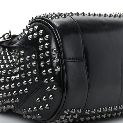 Burberry Lambskin Studded Medium Edenham Satchel Black 6 of 10